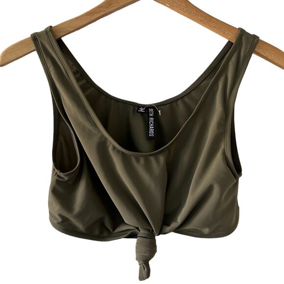 Beth Richards Knot Olive Green Bikini Top Women’s Size Large - Picture 3 of 7